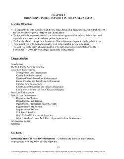 18 CHAPTER 2 ORGANIZING PUBLIC SECURITY IN