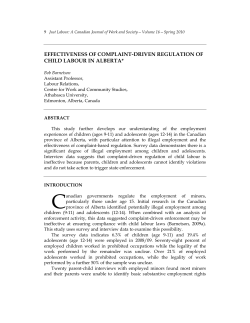 effectiveness of complaint-driven regulation of child