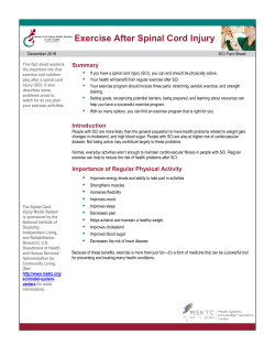 Exercise After Spinal Cord Injury