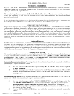 Garnishee Information