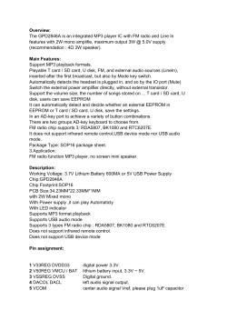 Overview: The GPD2846A is an integrated MP3 player IC with FM