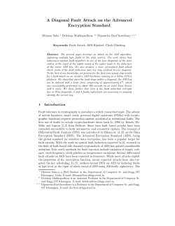 A Diagonal Fault Attack on the Advanced Encryption Standard