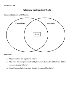 Both Reforming the Industrial World Marxism Capitalism