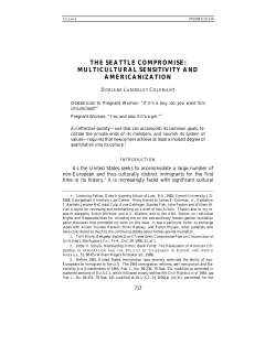 The Seattle Compromise: Multicultural Sensitivity and Americanization