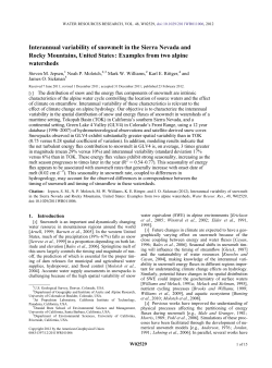 Interannual variability of snowmelt in the Sierra Nevada and Rocky