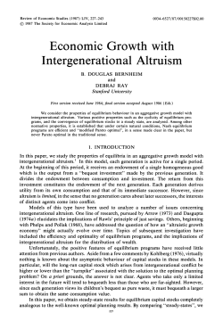 Economic Growth Intergenerational Altruism