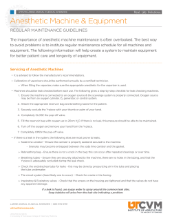 Anesthesia Maintenance