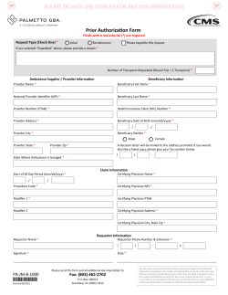 Prior Authorization Form