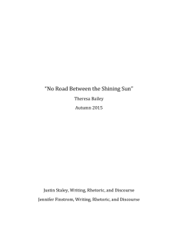 "No Road Between the Shining Sun," Theresa Bailey