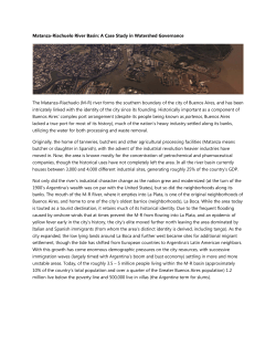 Matanza-Riachuelo River Basin: A Case Study in Watershed