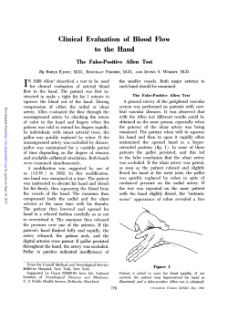 Clinical Evaluation of Blood Flow to the Hand