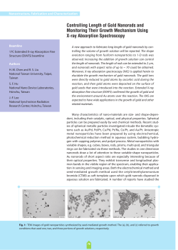 Controlling Length of Gold Nanorods and Monitoring Their