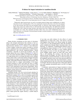 Evidence for impact ionization in vanadium dioxide