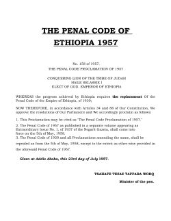 the penal code of ethiopia 1957