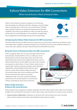 Kaltura for IBM Connections