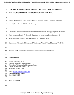 CEREBRAL MICROVASCULAR RAREFACTION INDUCED BY
