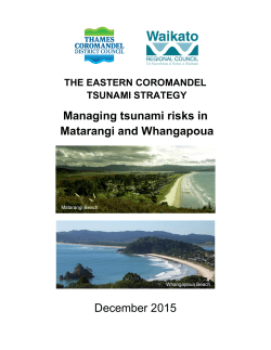 Managing tsunami risks in Matarangi and Whangapoua