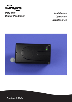 Installation Operation Maintenance PMV D20 Digital Positioner