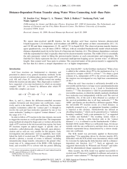 Distance-Dependent Proton Transfer along Water Wires Connecting