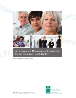 A Performance Measurement Framework for the Canadian Health