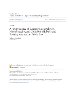 A Jurisprudence of "Coming Out": Religion, Homosexuality, and