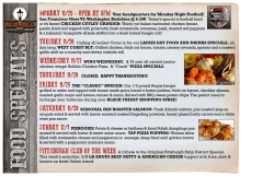 Monday 11/25 - open at 5pM Your headquarters for Monday Night