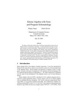 Kleene Algebra with Tests and Program Schematology
