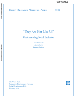 They Are Not Like Us - World bank documents