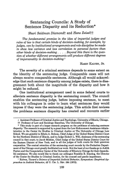 Sentencing Councils: A Study of Sentence Disparity and Its Reduction