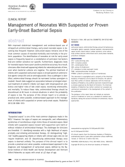 Management of Neonates With Suspected or Proven