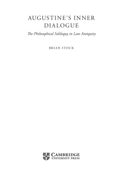 Augustine`s inner DiAlogue