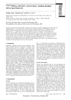 (HPO4)4?enH?H2O: a mixed-valence vanadium phosphate with an