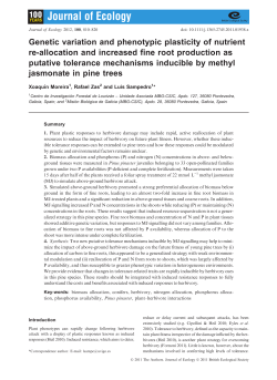 Genetic variation and phenotypic plasticity of nutrient re