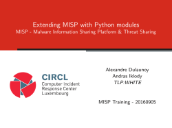 Extending MISP with Python modules - MISP - Malware