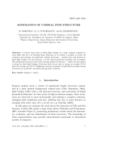 Kinematics of umbral fine structure, CEAB 32
