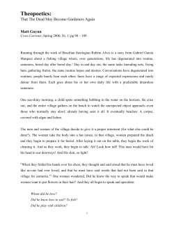 Theopoetics: that the dead may become gardeners again