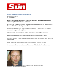 Actor Crowe battered in loo punch-up