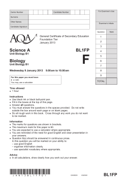 AQA-BL1FP-QP-Jan13 PDF