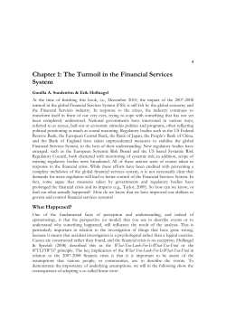 Chapter 1: The Turmoil in the Financial Services