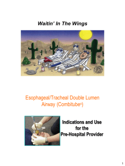 Esophageal/Tracheal Double Lumen Airway (Combitube