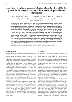 Analysis of the glacial geomorphological characteristics of the last