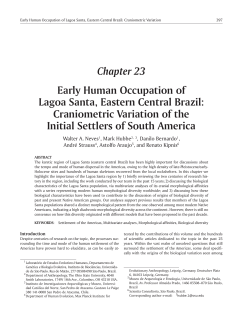 Chapter 23 Early Human Occupation of Lagoa Santa, Eastern
