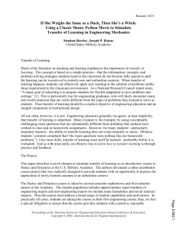 If She Weighs The Same As A Duck, Then She`s A Witch: Using A