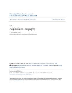 Ralph Ellison: Biography - ScholarWorks@UMass Amherst