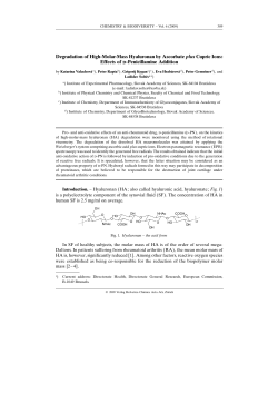 Degradation of High-Molar-Mass Hyaluronan by Ascorbate plus