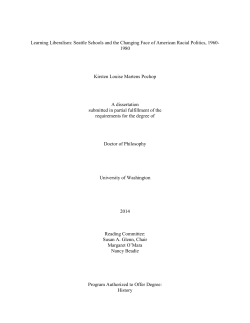 Learning Liberalism: Seattle Schools and the Changing Face of