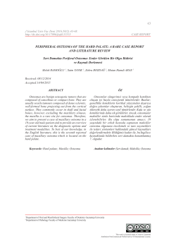 PERIPHERAL OSTEOMA OF THE HARD PALATE: A RARE CASE
