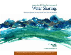 Agricultural/Urban/Environmental Water Sharing: Innovative