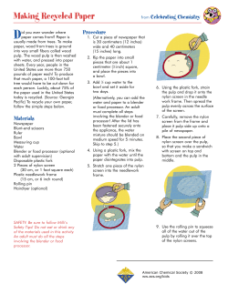 Making Recycled Paper - American Chemical Society