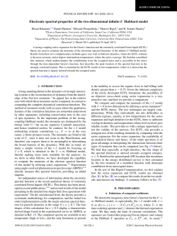 Electronic spectral properties of the two-dimensional infinite